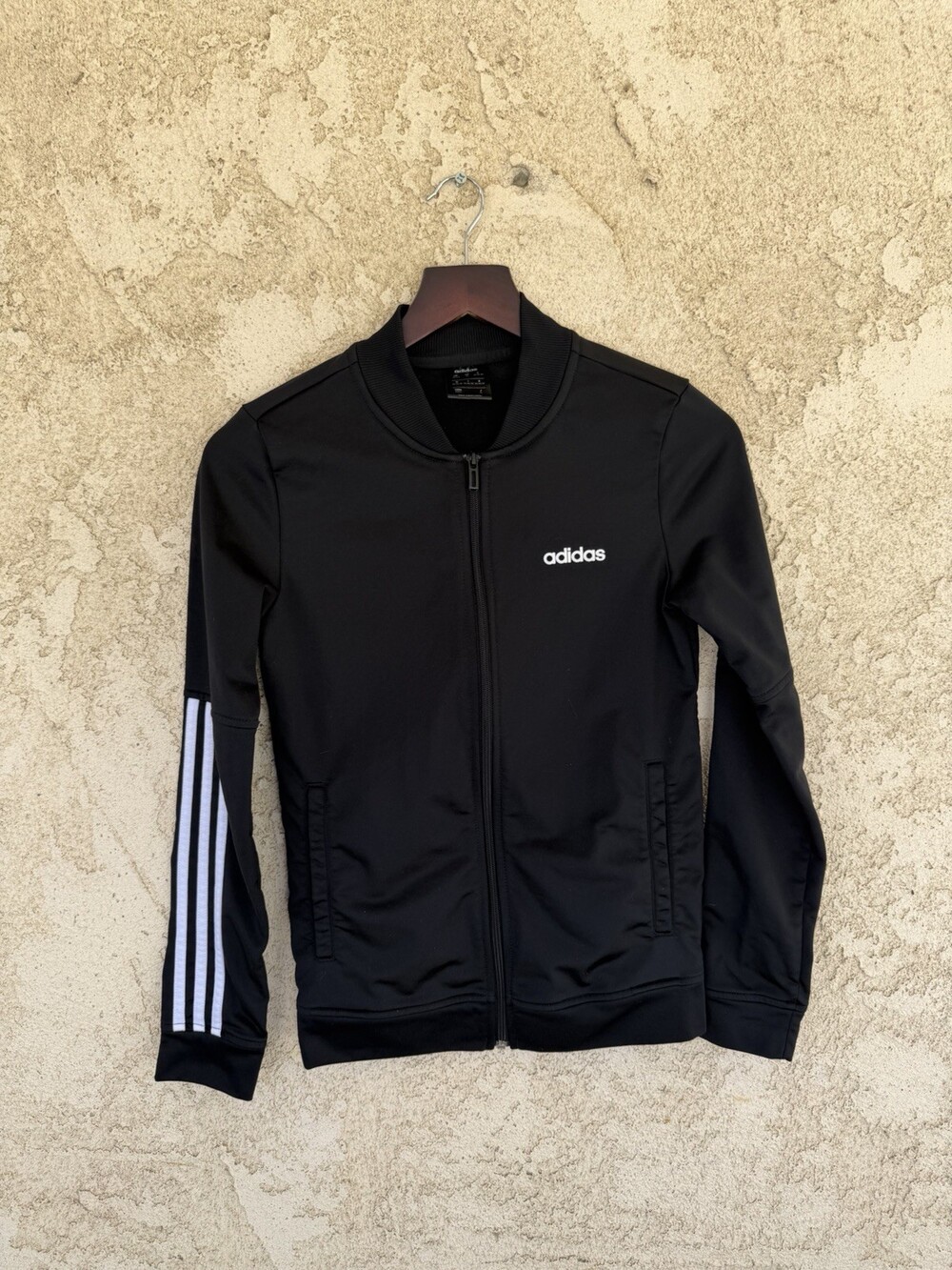 Adidas Women's Essentials 3-Stripe Track Jacket - Black, Size XS,